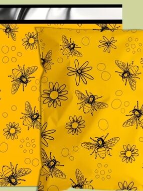 100pcs 10×13 inches Bees Poly Mailer, Waterproof Shipping Bags